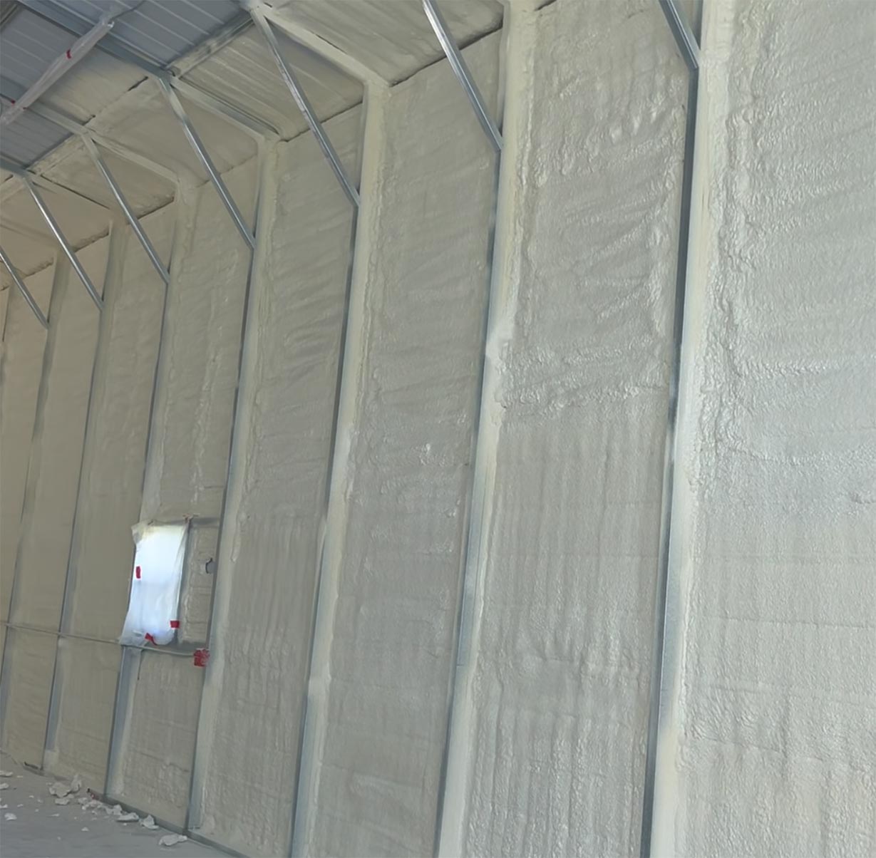 Commercial Spray Foam Insulation in new building