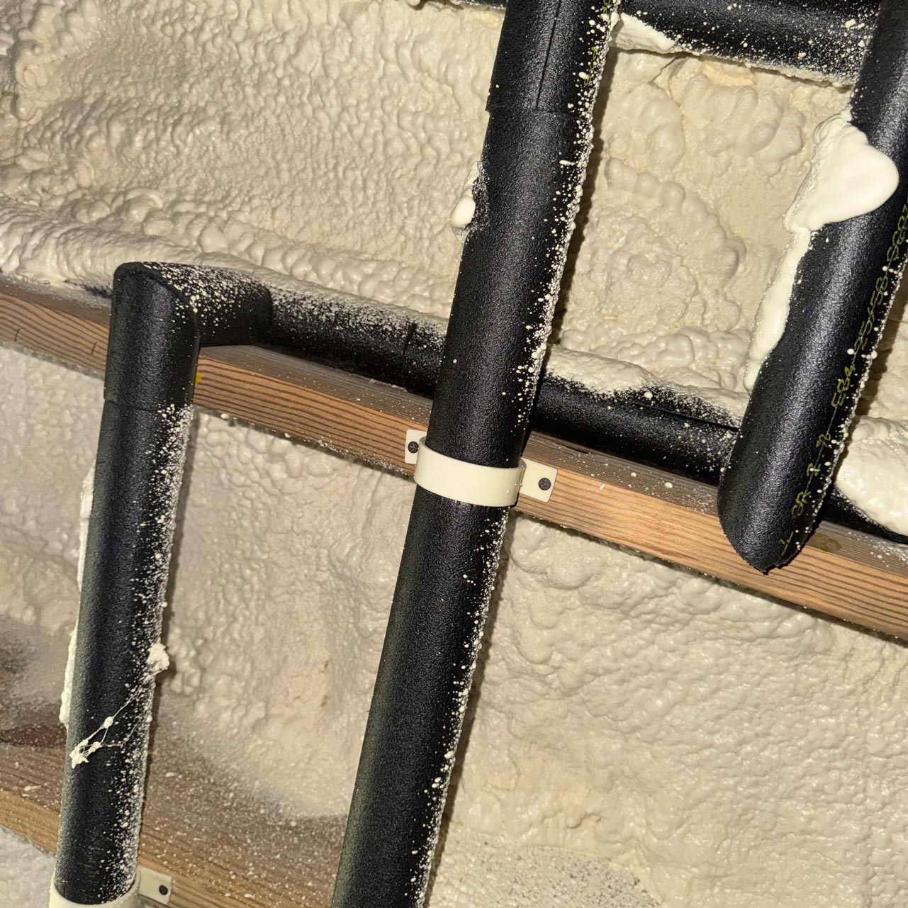Image of spray foam insulation in Crawl space