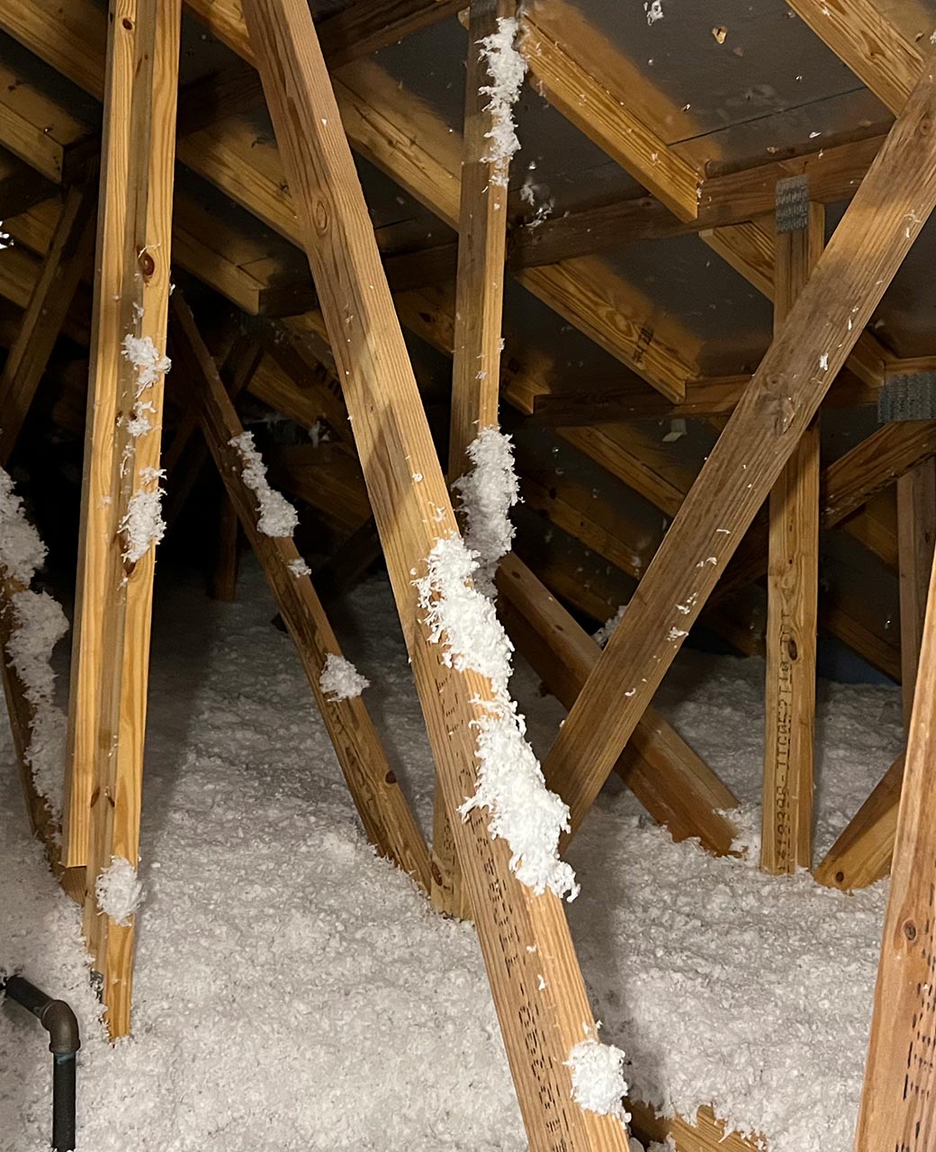 Residential Attic blown in insulation in Northeast Florida